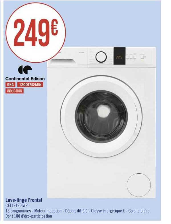 lave-linge frontal continental edison