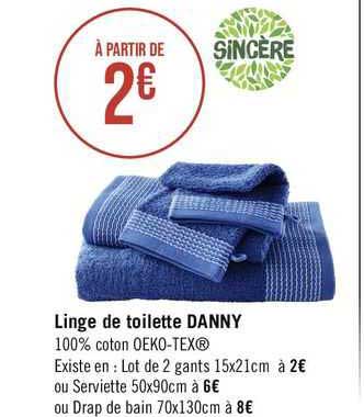 linge de toilette danny sincère