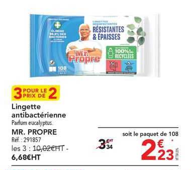 lingette antibactérienne mr. propre