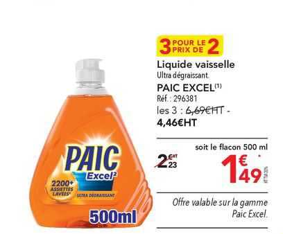 Liquide Vaisselle Paic Excel