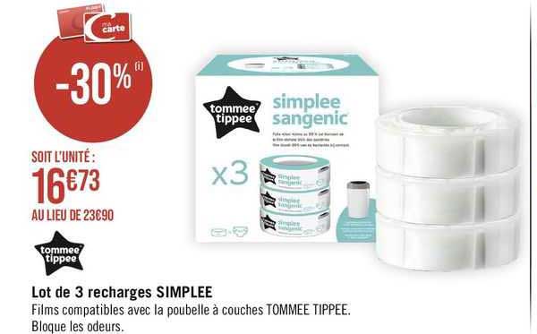 Lot De 3 Recharges Simplee Tommee Tippee