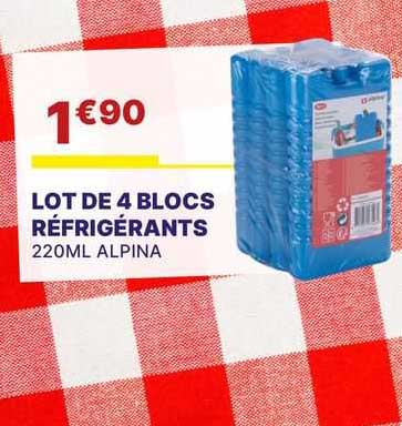 lot de 4 blocs réfrigérants