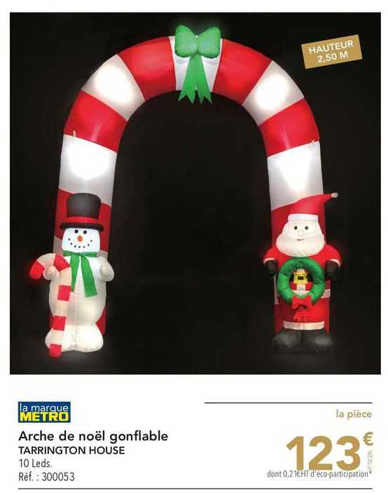 metro arche de noël gonflable tarrington house