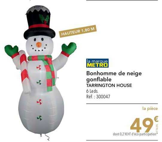 metro  bonhomme de neige gonflable tarrington house