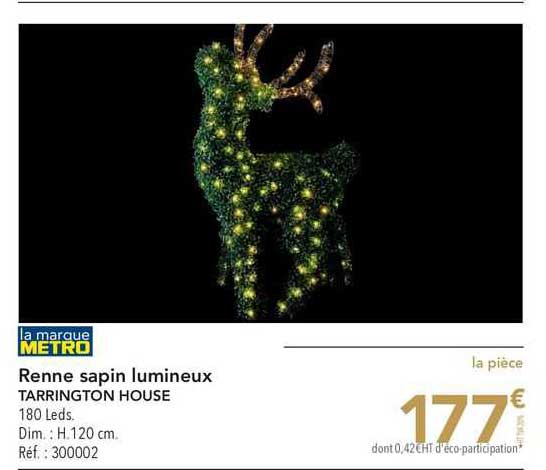 metro renne sapin lumineux tarrington house