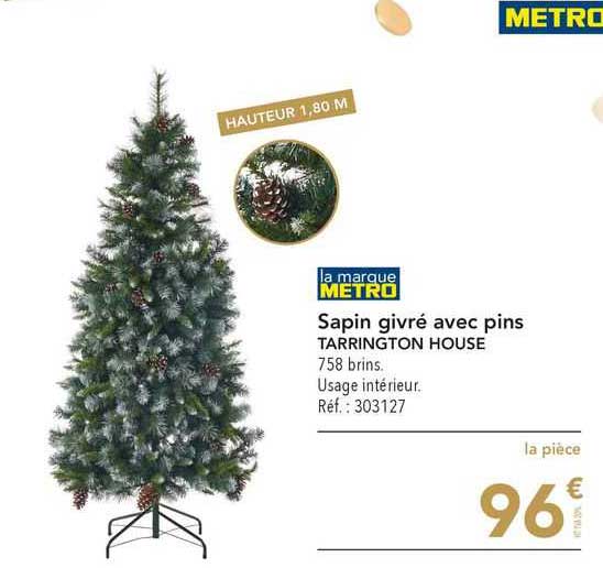 metro  sapin givré avec pins tarrington house