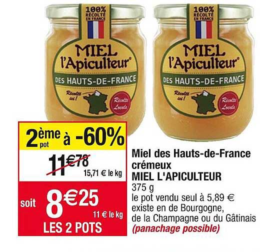 miel des hauts-de-france crémeux miel l'apiculteur