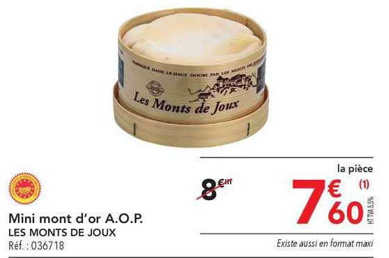 mini mont d'or a.o.p. les monts de joux