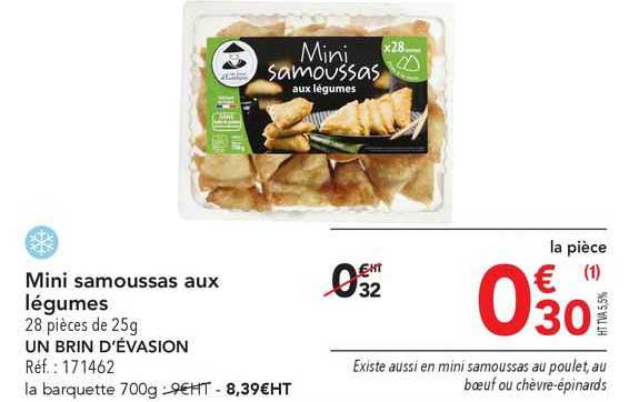 mini samoussas aux légumes un brin d'évasion