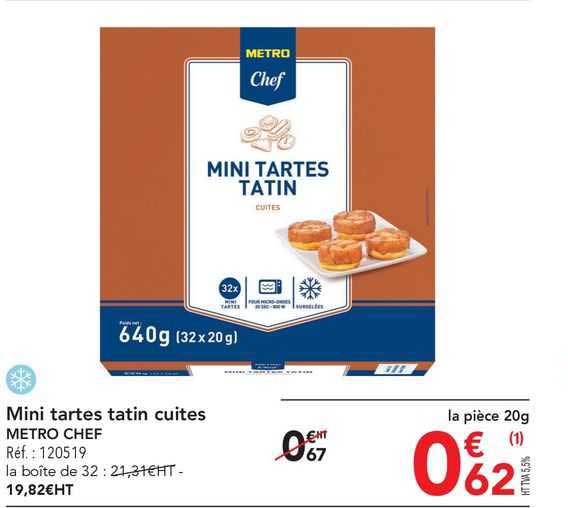 Mini Tartes Tatin Cuites Metro Chef
