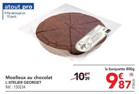 moelleux au chocolat l'atelier georget