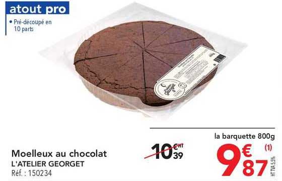 moelleux de chocolat l'atelier georget