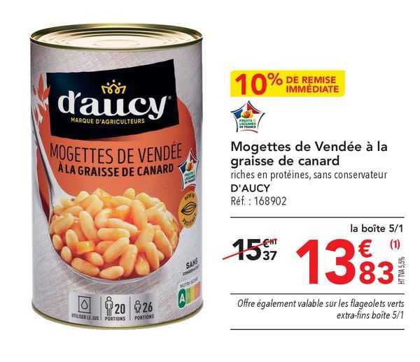 mogettes de vendée à la graisse de canard