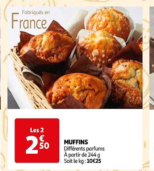 muffins différents parfums