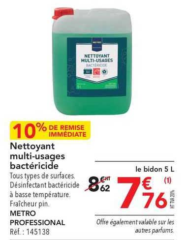 nettoyant multi-usages bactéricide metro professional