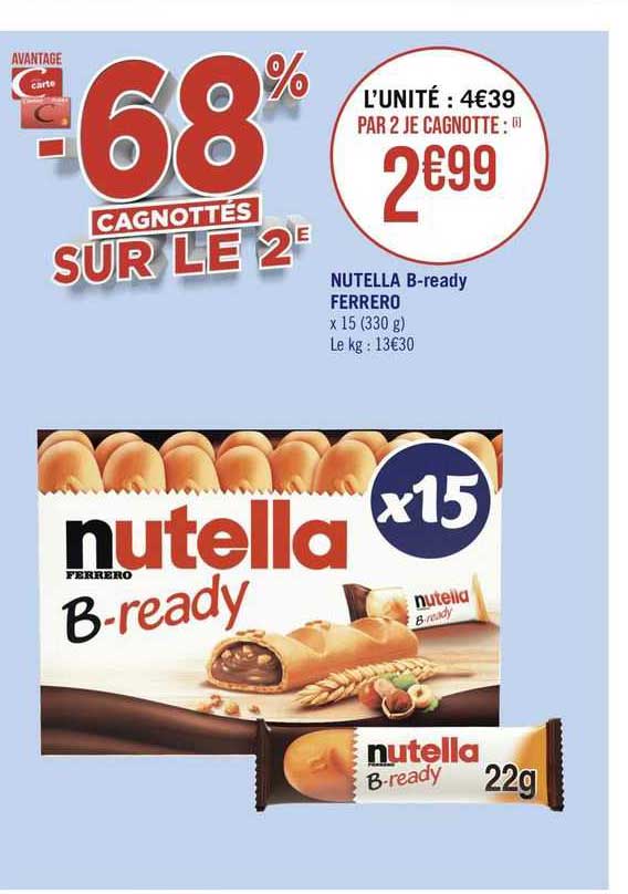 nutella b-ready ferrero