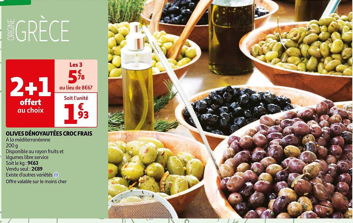 Olives Dénoyautées Crocfrais