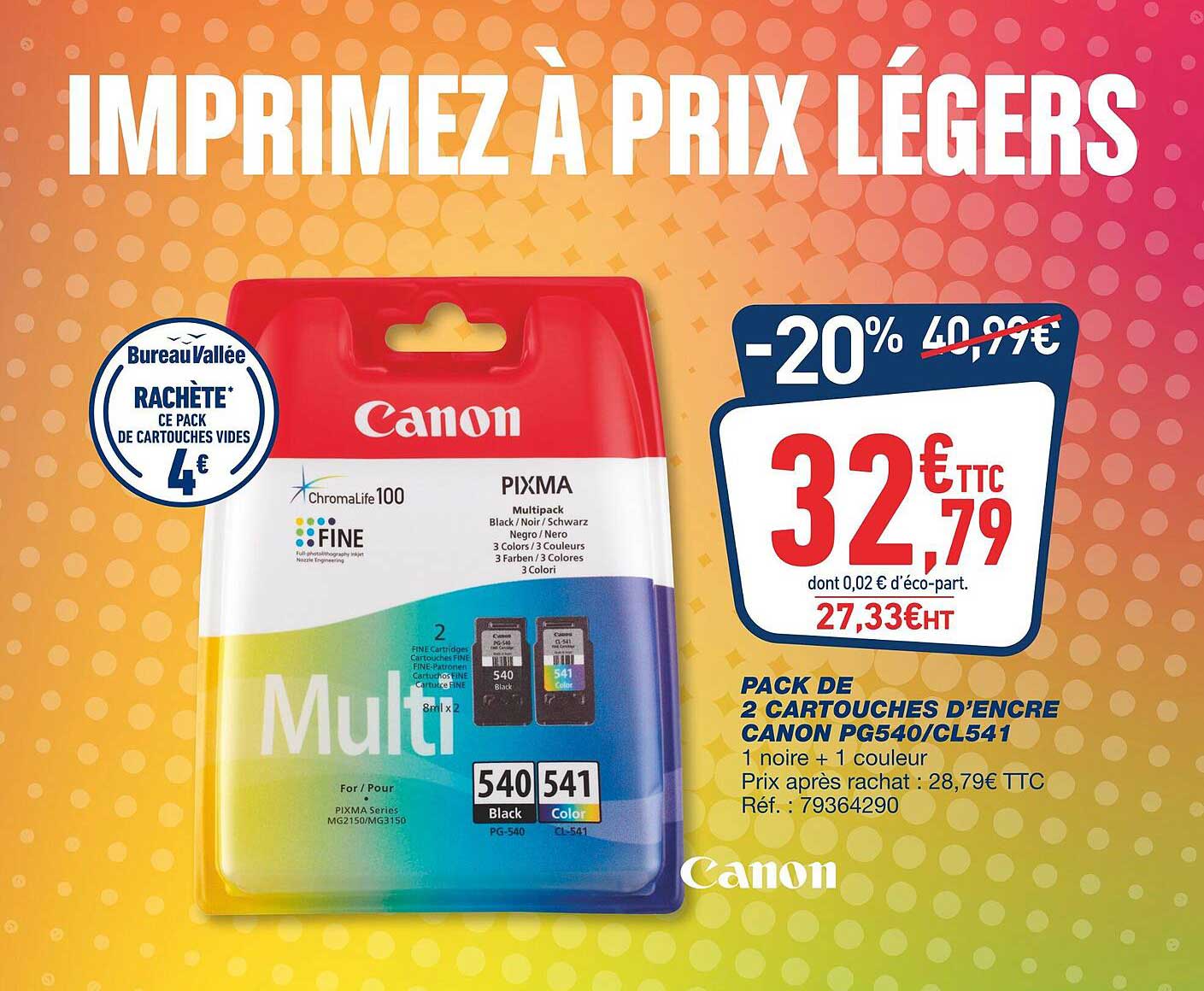 pack de 2 cartouches d'encre canon