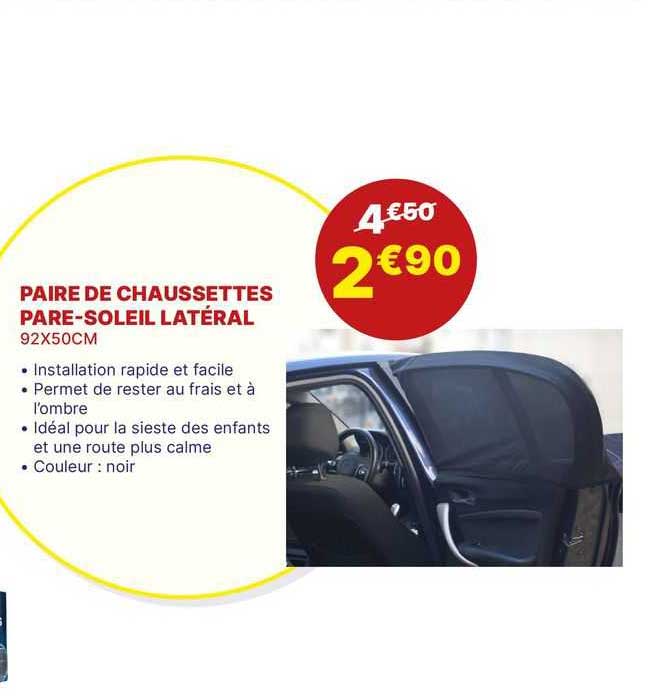 paire de chaussettes pare-soleil latéral