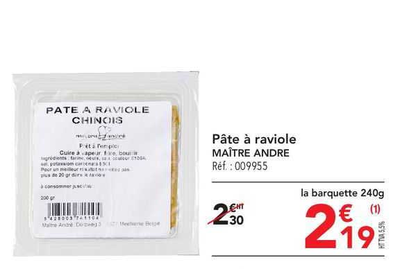 pâte à raviole maître andre