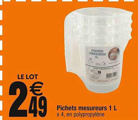 pichets mesureurs 1 l