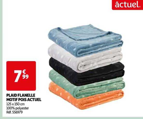 Plaid Flanelle Motif Pois Actuel