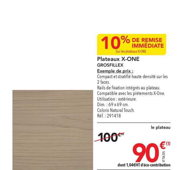 plateaux x-one grosfillex