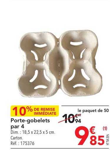 porte-gobelets par 4
