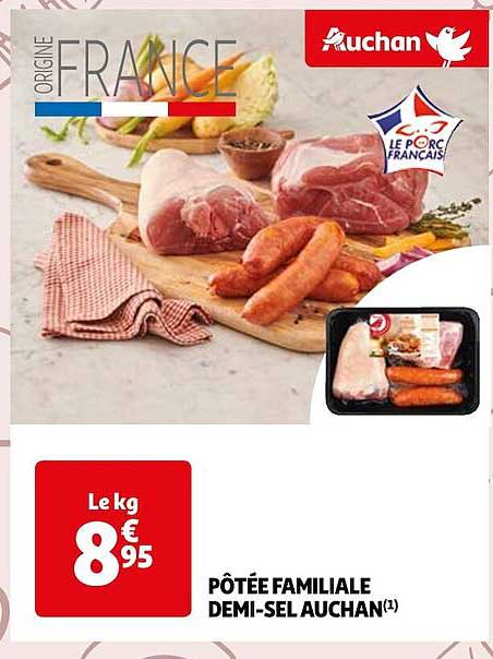 pôtée familiale demi-sel auchan