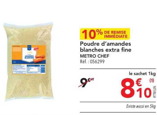 Poudre D'amandes Blanches Extra Fine Metro Chef