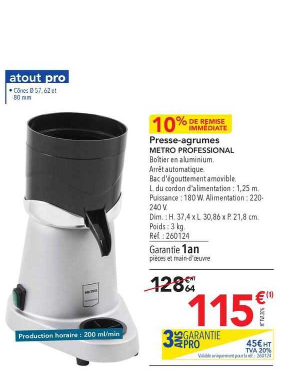 presse-agrumes metro professional