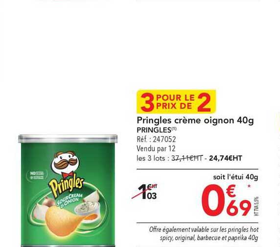 pringles crème oignon 40g pringles
