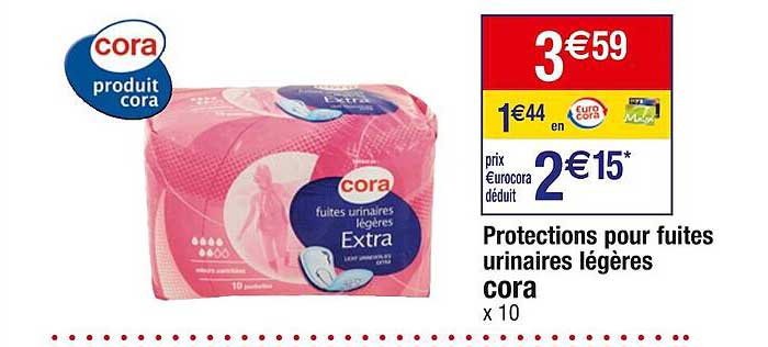 protection pour fuites urinaires légères