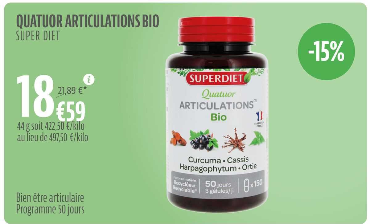 quatuor articulations bio super diet