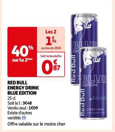 red bull energy drink blue edition