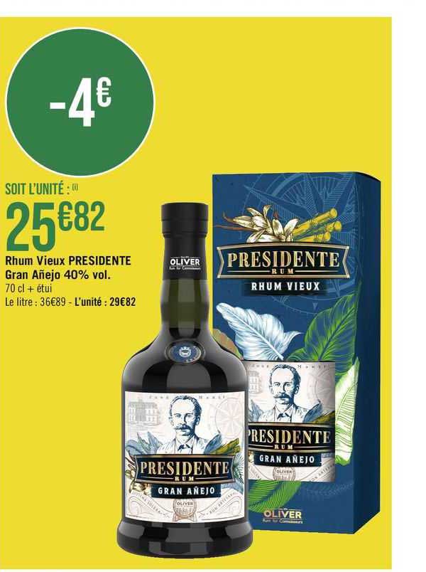 rhum vieux presidente gran añejo