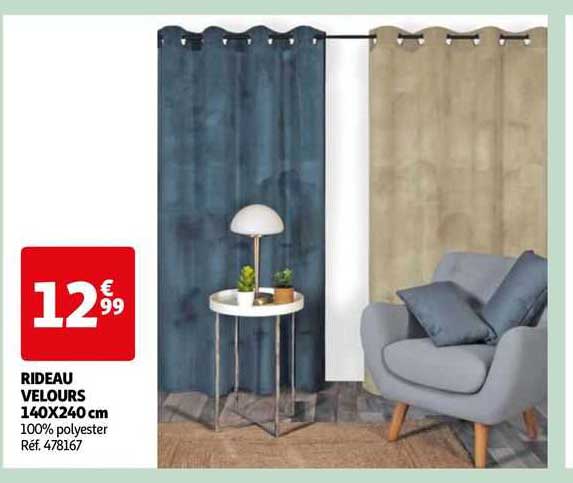 Rideau Velours 140 X 240 Cm