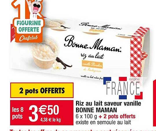 riz au lait saveur vanille bonne maman