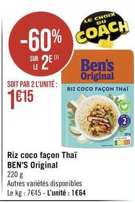 riz coco façon thaï ben's original