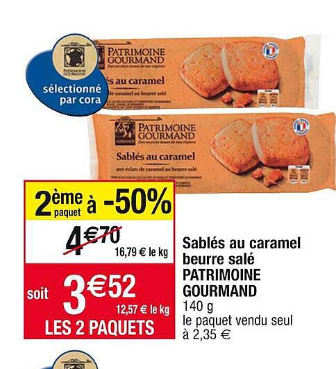 Sablés Au Caramel Beurre Salé Patrimoine Gourmand 2ème Paquet à -50%