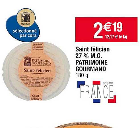 saint félicien 27% m.g. patrimoine gourmand
