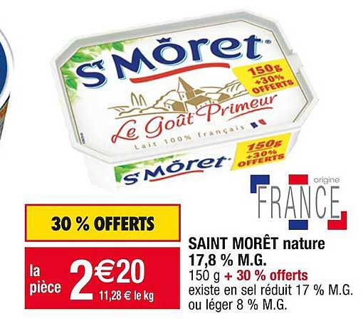 saint môret nature 17,8% m.g.