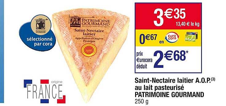 saint-nectaire laitier a.o.p. au lait pasteurisé patrimoine gourmand