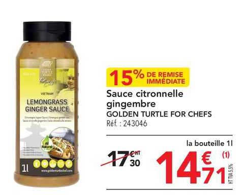 sauce citronnelle gingembre golden turtle for chefs