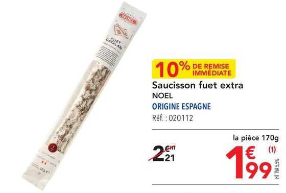 Saucisson Fuet Extra Noel