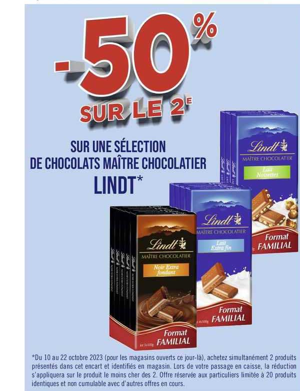 sélection de chocolats maître chocolatier lindt
