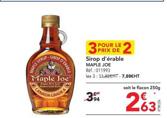 sirop d'érable maple joe