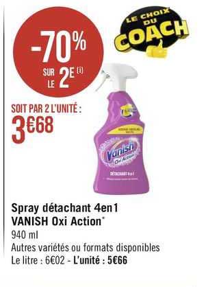 Spray Détachant 4en1 Vanish Oxi Action