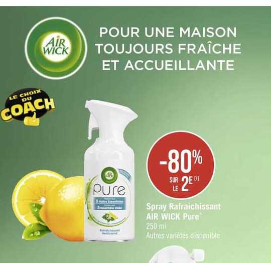 spray rafraîchissant air wick pure