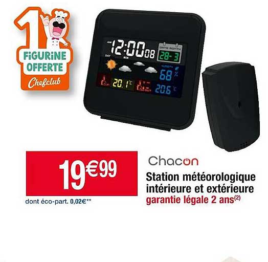 station météorologique intérieure et extérieure chacon